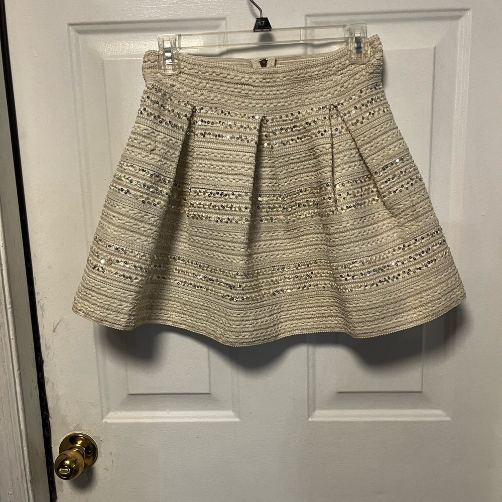 Ginger G Cream and Gold Skirt